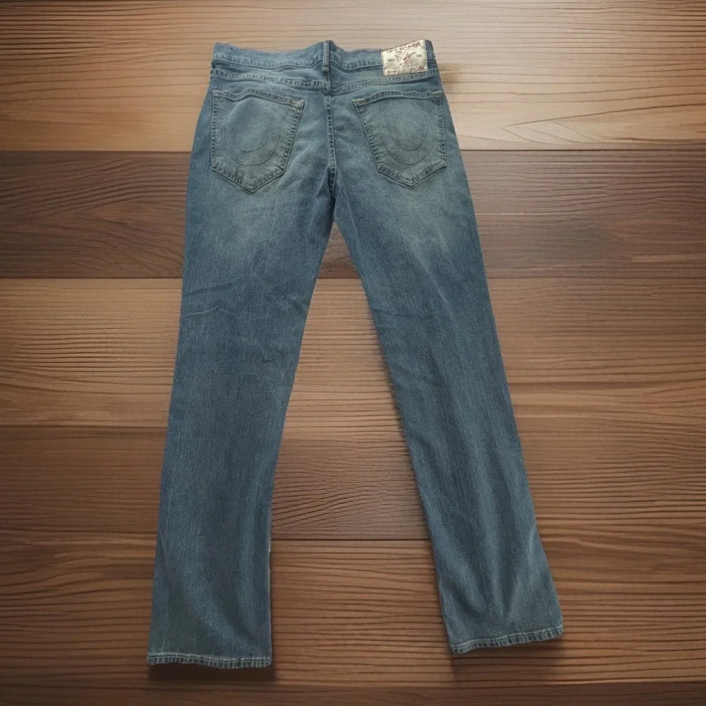 True Religion Ricky Straight Jeans Mens‎ 34x34 Medium Wash Y2K Skater (142)